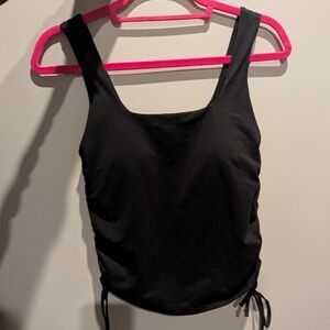 Fabletics Black Built-in Bra Tank - Size L